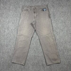 Dickies Gray Relaxed Fit Straight Leg Sanded Duck Carpenter 32x30 Pants 0267